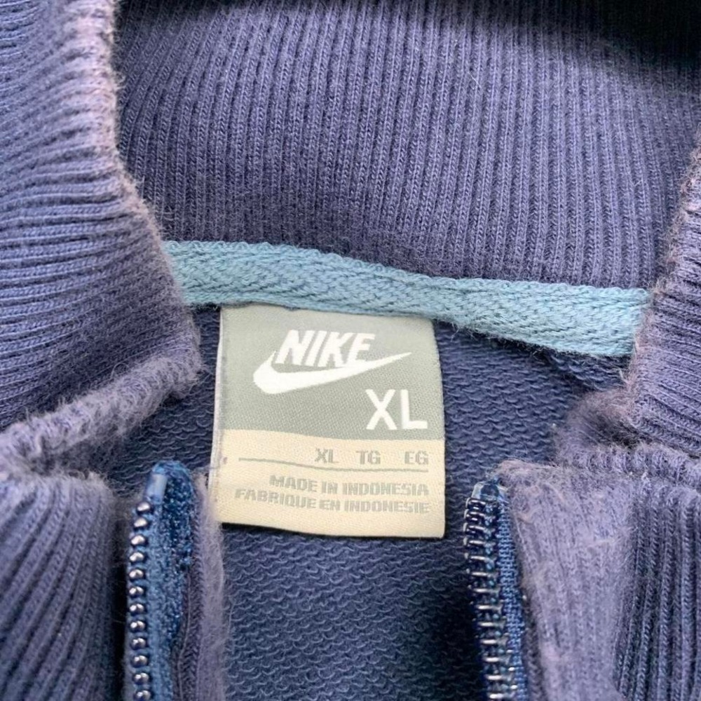 Y2k Nike Zip-ul Navy Hoodie Faded Sleeve Size XL‎ - Picture 3 of 8